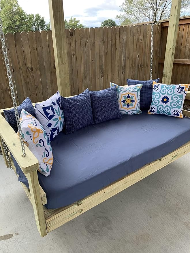 Oslimea Outdoor Daybed Cushion Cover Patio Twin Daybed Covers Waterproof Porch - Image 2