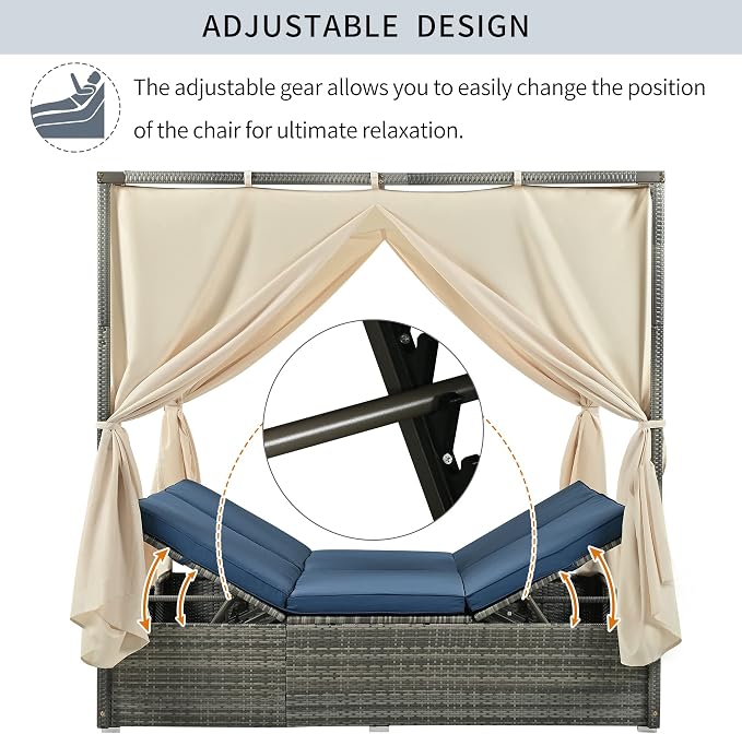 Outdoor Daybed Patio Lounge Bed - Image 4