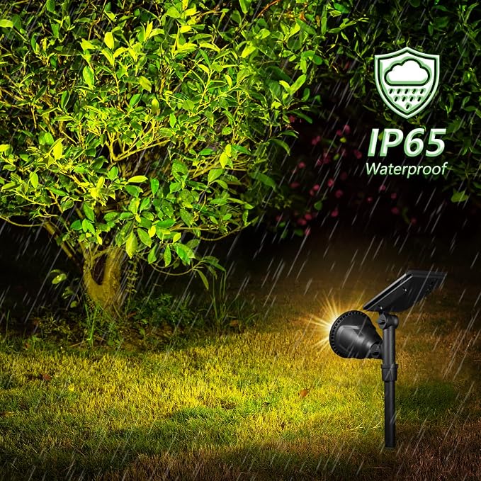 JSOT Solar Spot Lights Outdoor Waterproof, Outdoor Landscape Spotlights Flood - Image 2