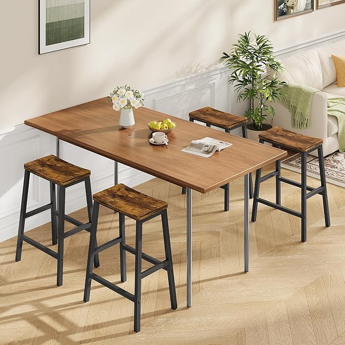 HOOBRO Bar Stools Set of 4, Counter Height Bar Stools, 23.6'' Bar Chairs - Image 4