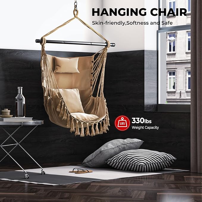 Giantex Hanging Chair Hammock Swing Chair - - Image 3