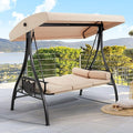 HOMREST 3 Person Outdoor Porch Swing by HOMREST