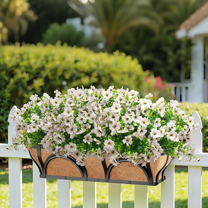 20 Bundles Artificial Flowers for Outdoors, UV Resistant Fake Plants Flowers - Image 6