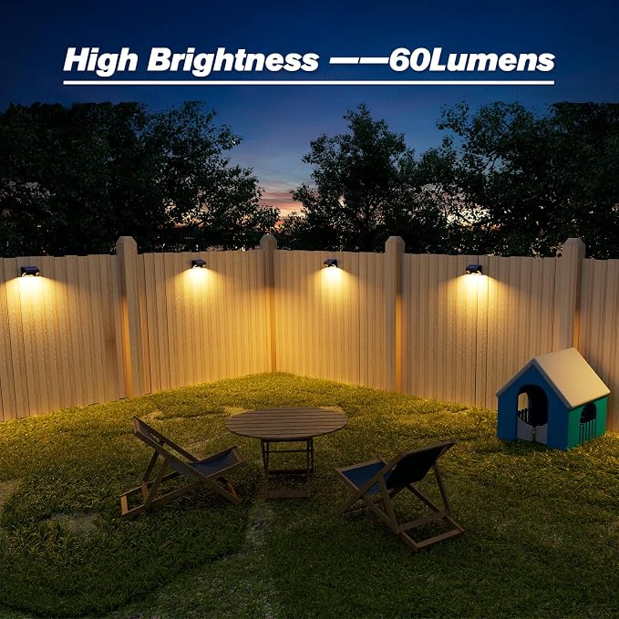 Aulanto 12 Pack Solar Fence Lights, IP65 Waterproof Outdoor Lights - Image 6