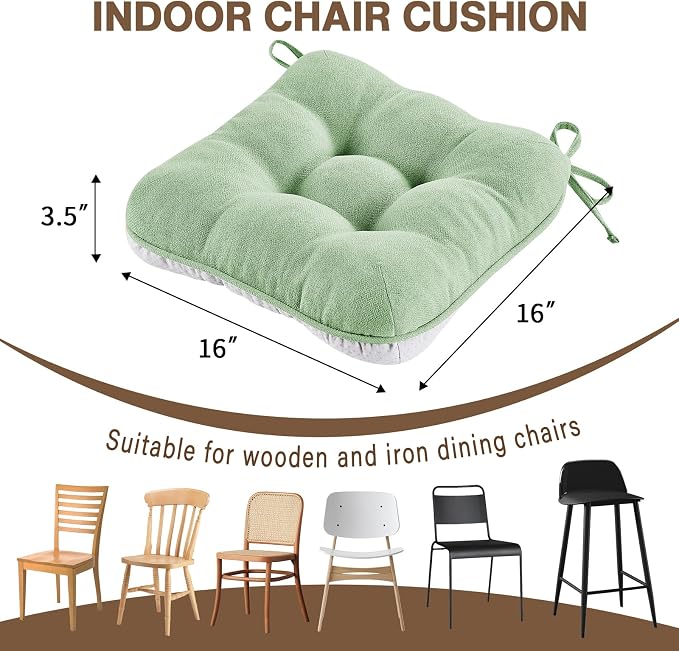 BETU Chair Cushions for Dining Chairs Set of 2, 3.5" Thick Kitchen Table Chair - Image 8