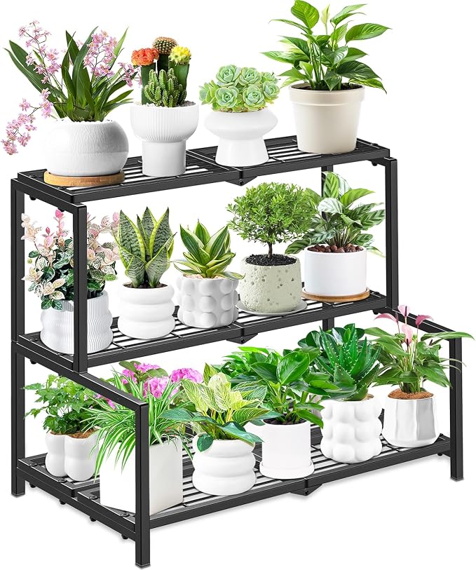 3 Tier Stair Style Metal Plant Stand by VeyFolzinst
