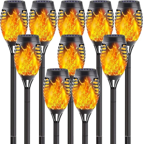 10Pack Solar Lights Outdoor, Mini Solar Torch Lights by SANJICHA