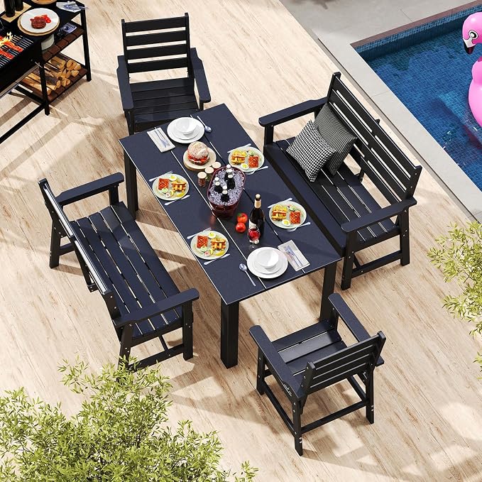 GREENVINES Outdoor Bench | 51.5’’ | HDPE | Garden Benches | Weatherproof | - Image 4