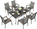 Sophia & William Patio Table and Chairs Set 7 Pieces, 6 Aluminium Patio Dining by SophiaWilliam