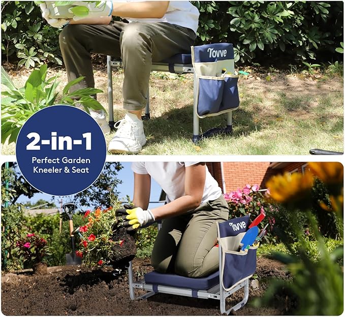 Foldable Garden Kneeler and Seat, Heavy Duty Garden Stool - Image 3