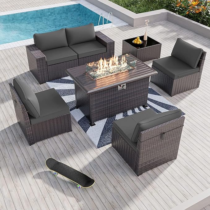 Kullavik 7 Pieces Outdoor Patio Furniture Set by KULLAVIK