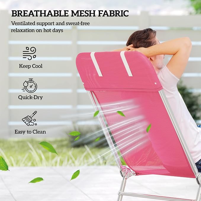 Outsunny Folding Chaise Lounge Chair, Pool Sun Tanning Chair, Outdoor Lounge - Image 5