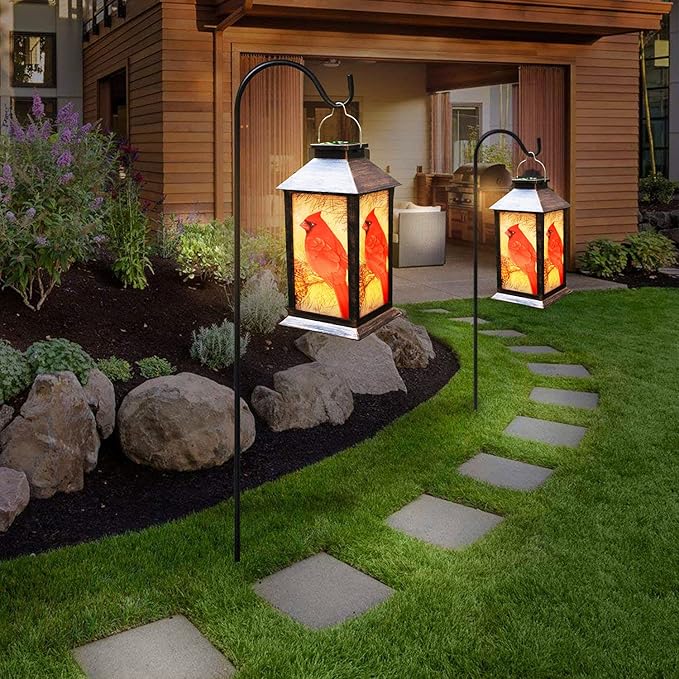 Solar Lanterns, Outdoor Hanging Lanterns Waterproof LED Solar Cardinal Lights - Image 3