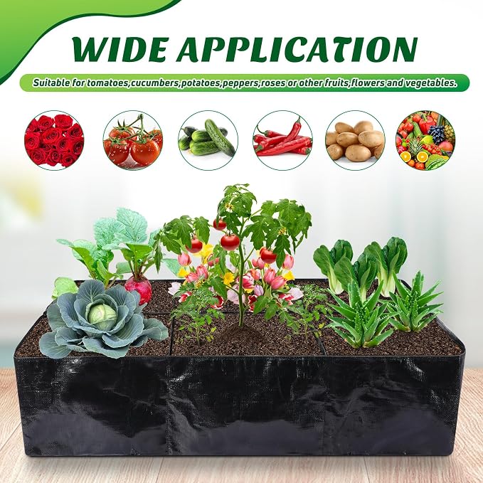 Woanger 8 Pcs 35 Gallon Fabric Raised Garden Bed Garden Bags to Grow Vegetables - Image 4