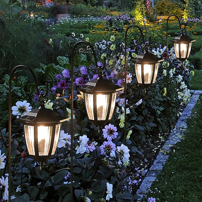 Dynaming 6 Pack Solar Hanging Lights Outdoor, Solar Powered Garden Decorative - Image 6