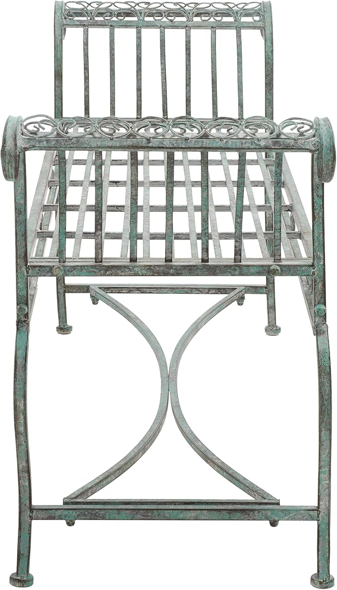 SAFAVIEH Outdoor Collection Brielle Victorian Scroll Antique Dark Green Wrought - Image 6