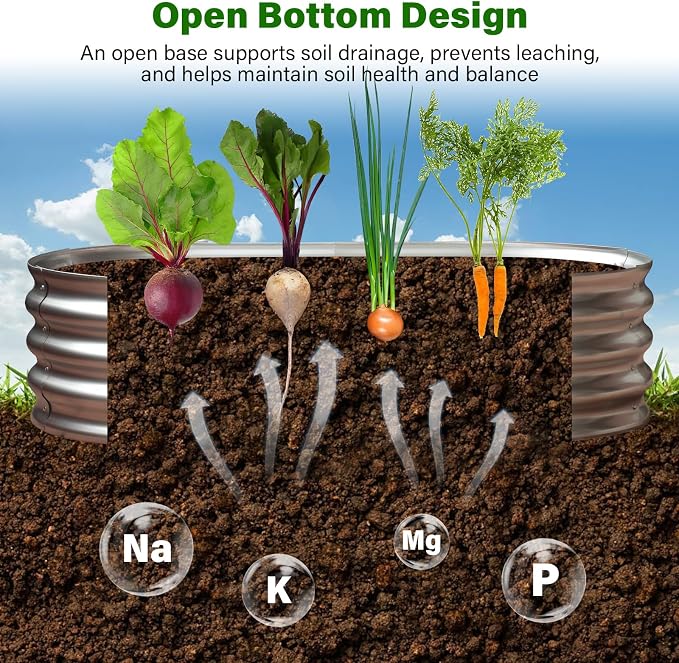 TATAANTY Galvanized Raised Garden Bed Kit, Rust-Resistant Planter Garden Boxes - Image 5