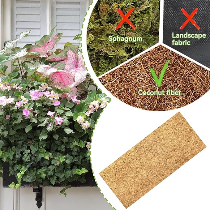 12x80 Inch Coconut Liner Roll for Planters Flower Basket Natural Coco Fiber - Image 5