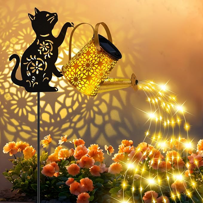 Solar Lights Outdoor Decorative, Watering Can - Image 2