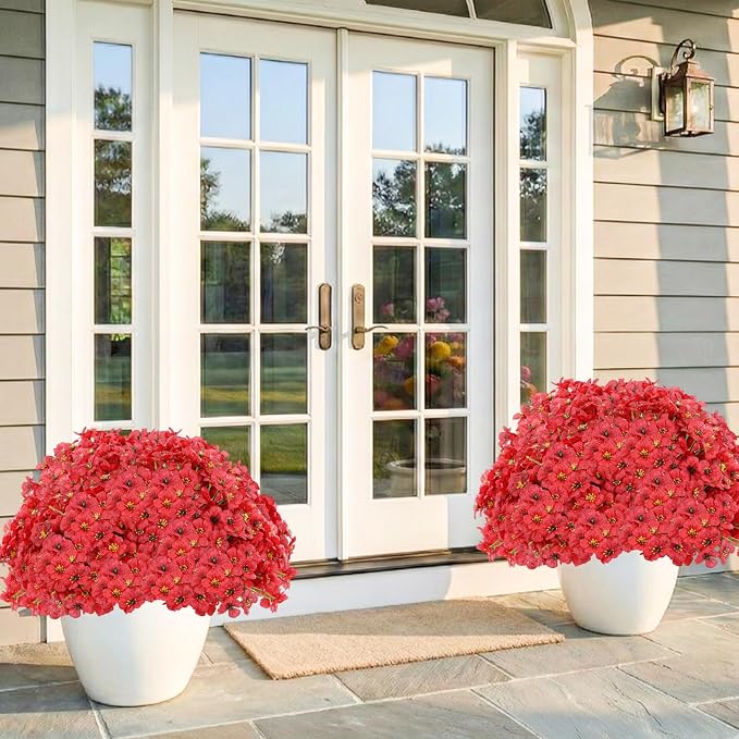 22 Pack Artificial Flowers Outdoor Fake Plants, Faux Flowers UV Resistant - Image 8
