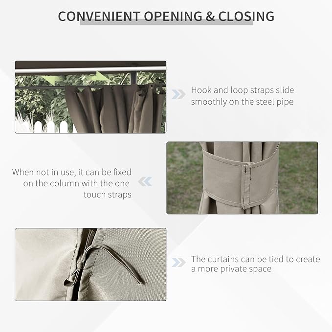 Outsunny 10' x 13' Outdoor Patio Gazebo Canopy Shelter - Image 4