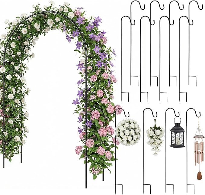 Lounsweer 7.8 ft H Metal Garden Arch Trellis by Lounsweer