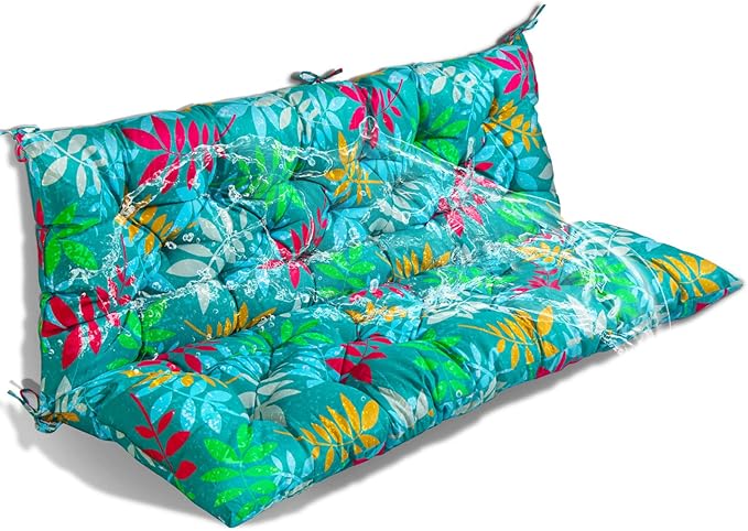 Outside Benches Cushion with Backrest, Thicken Waterproof Swing Cushions 2/3 by Unknown