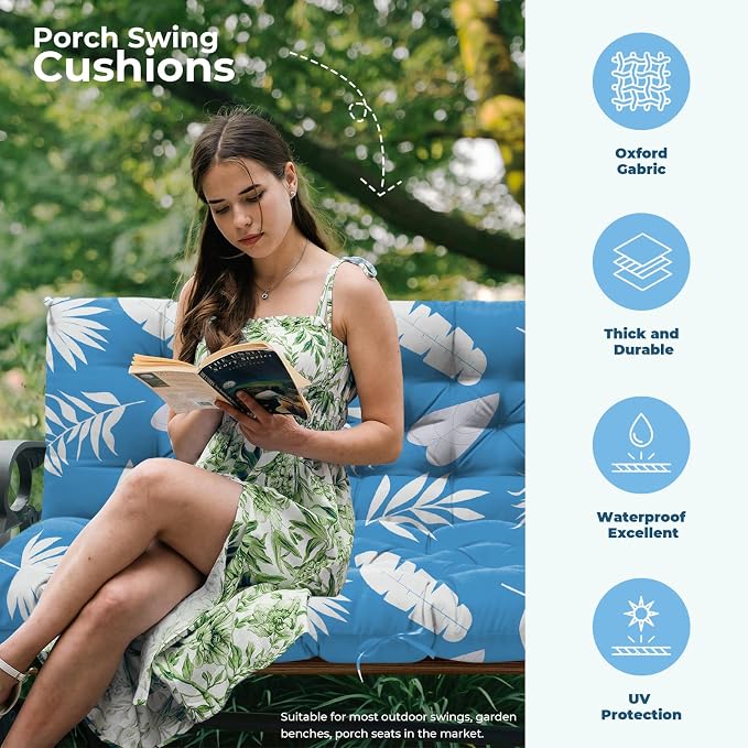 Porch Swing Cushions, Waterproof Patio Swing Cushions - Image 2
