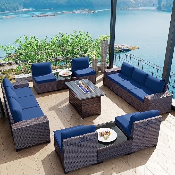 Kullavik 13 Pieces Outdoor Patio Furniture Set by KULLAVIK