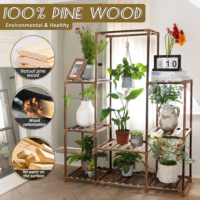 Uneedem Plant Stand Indoor Outdoor Tall Shelf - Image 2