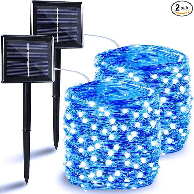 Solar String Lights Outdoor, Copper Wire 8 Lighting Modes Fairy Light by BHCLIGHT