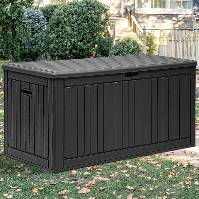 YITAHOME 260 Gallon Extra Large Deck Box, Double-Wall Resin Outdoor Storage Box by YITAHOME
