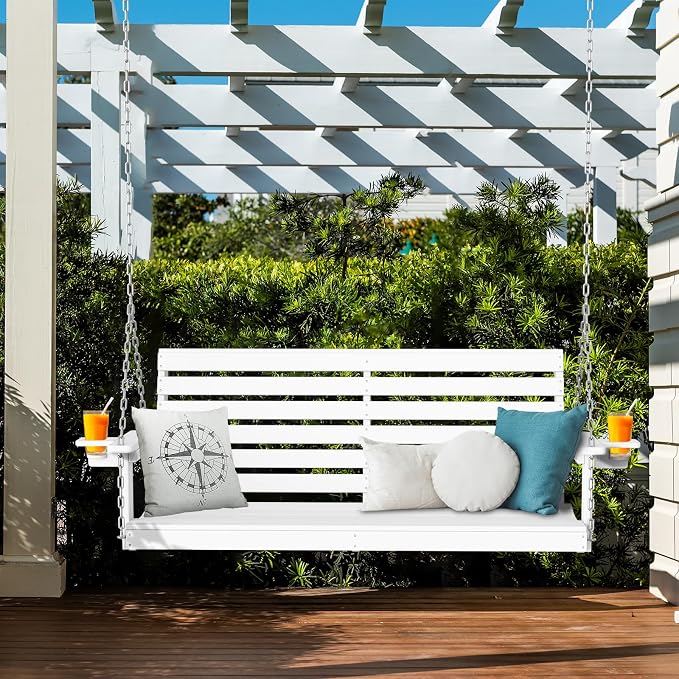Plawdlik Porch Swings, 2 Seat Patio Chair - Image 2