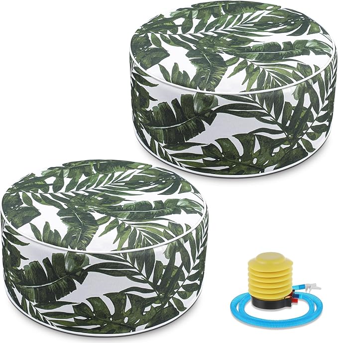 Outdoor Inflatable Ottoman Waterproof Pouf Ottoman by Cinnvoice