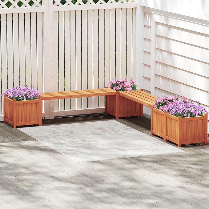 Giantex 4-in-1 Outdoor Bench - Image 7