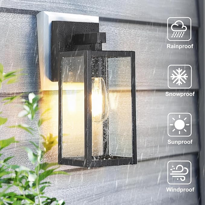 MAXvolador Outdoor Wall Lantern, Exterior Waterproof Wall Sconce Light Fixture - Image 3