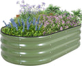 Galvanized Raised Garden Bed Outdoor, Rust-Resistant Garden Planter Box by HEALSTOK