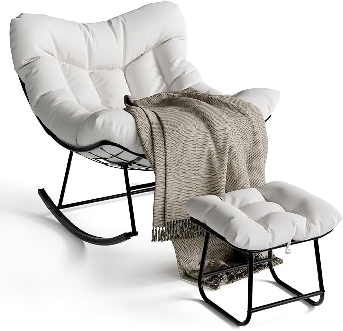 GarveeLife Outdoor Oversized Papasan Rocking Chair by GarveeLife