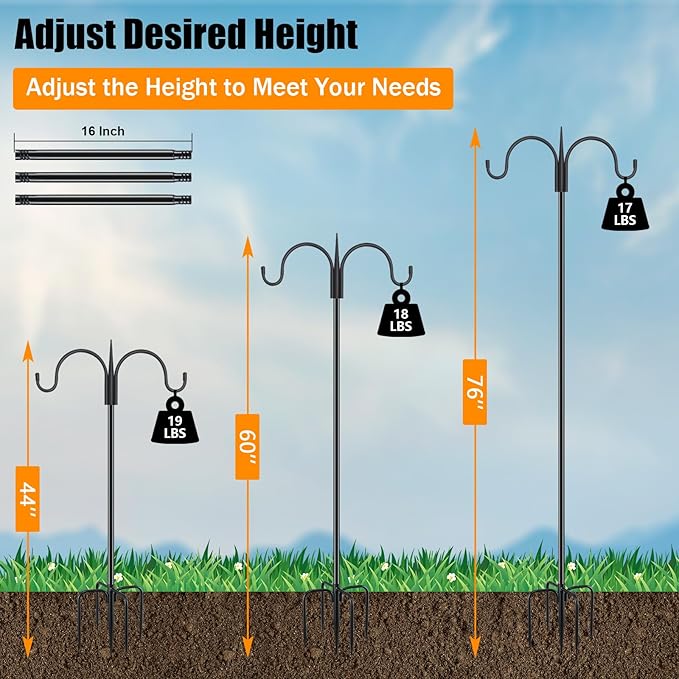FEED GARDEN Adjustable Double Shepherds Hook - Image 3