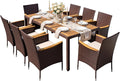 Greesum 9 Pieces Outdoor Patio Dining Set, Conversation Sets by BuynowfromGreesum