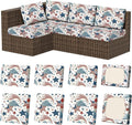 8Pcs Square Large + Rectangle Stretch Patio Cushion Covers, Couch & Sofa by VORSHAPE
