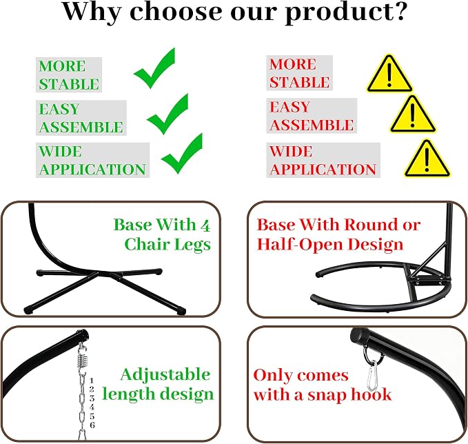 Hammock Stand Heavy Duty Steel - Image 6