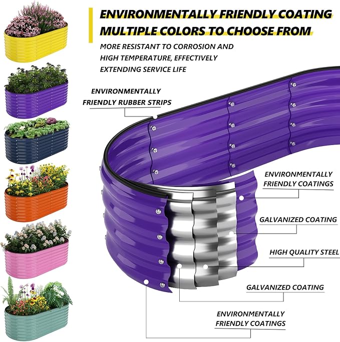Galvanized Metal Planter Raised Garden Bed Kit - Image 2
