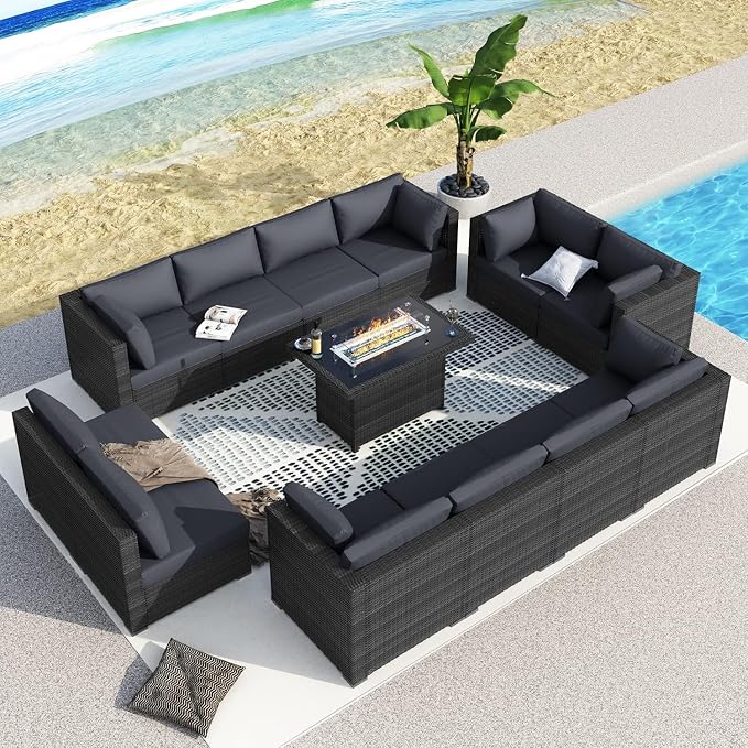 BULEXYARD 13 Piece High Back Patio Furniture Sets by BULEXYARDFURNITURE
