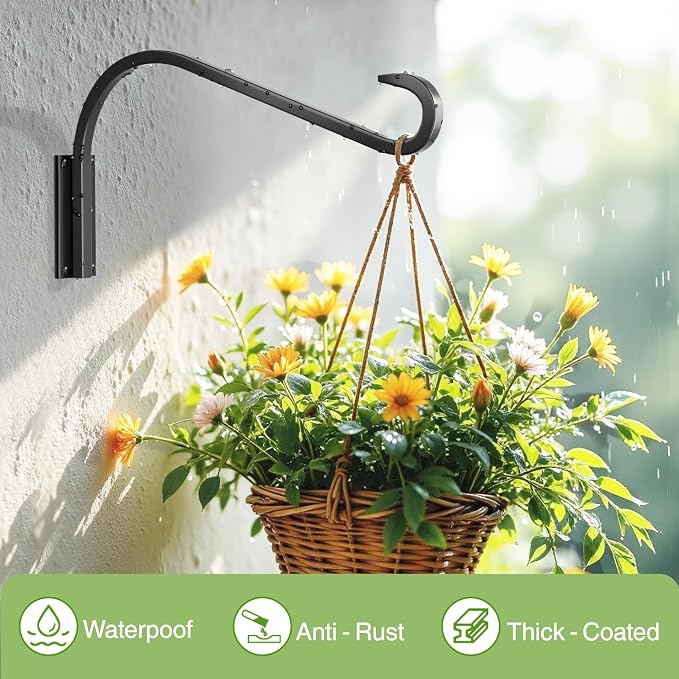 16 Inch 2 Pack Plant Hangers for Indoor/Outdoor Wall Mount - Image 3