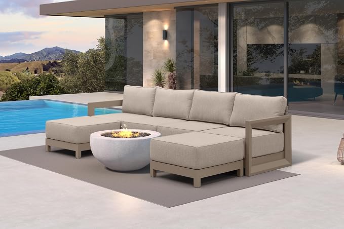 PURPLE LEAF Patio Furniture Set U-Shaped Outdoor Couch by Unknown