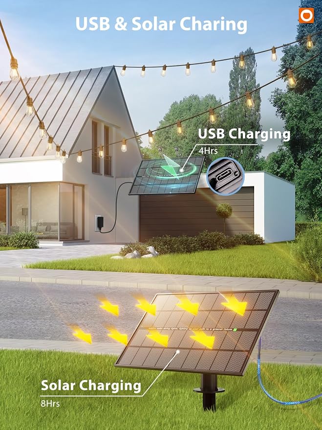 addlon 200FT Solar String Lights Outdoor Waterproof 6W Panel - Image 5