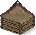 10x13ft Shade Cloth with Grommets, 90% Sun Shade Cloth, Coffee Brown, Outdoor by JANJOSN