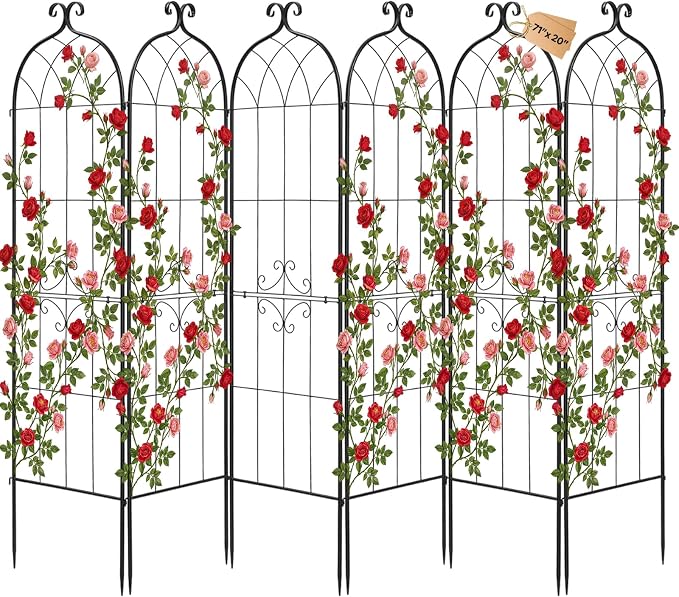 VEVOR 6 Packs Metal Garden Trellis by VEVOR