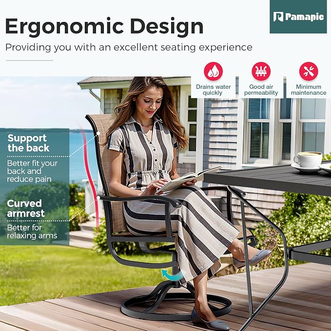5-Piece Outdoor Dining Set, Patio Furniture Set - Image 3